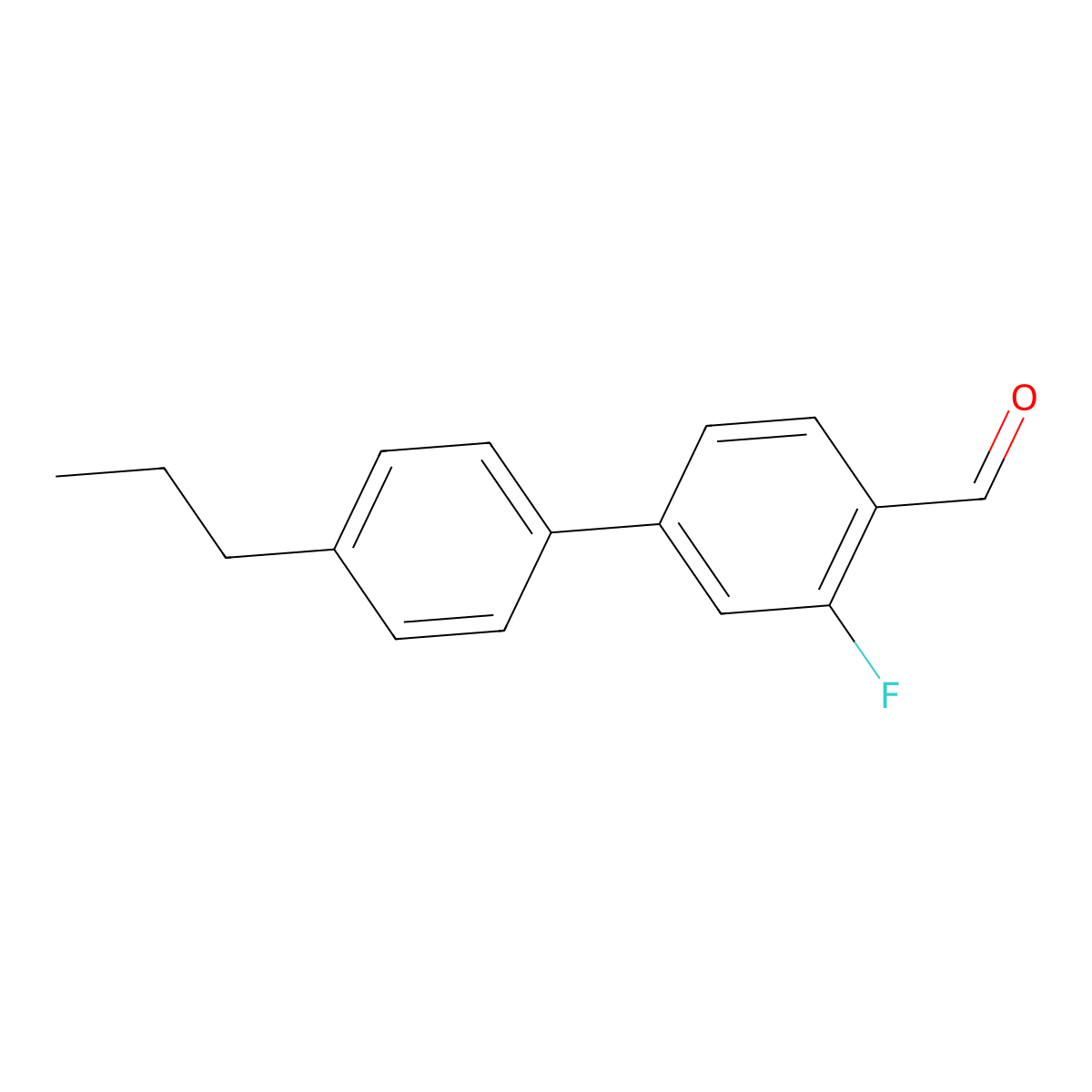 2-Fluoro-4-(4-propylphenyl)benzaldehyde molecular structure, CAS 1251538-62-1
