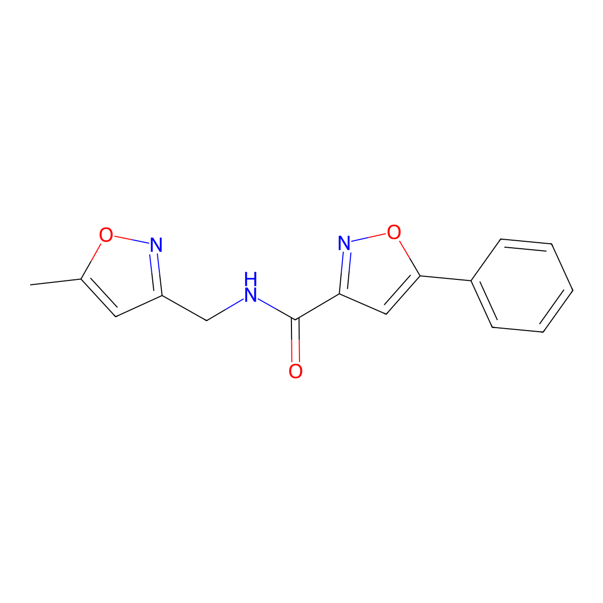 N-((5-methylisoxazol-3-yl)methyl)-5-phenylisoxazole-3-carboxamide molecular structure, CAS 1251542-91-2