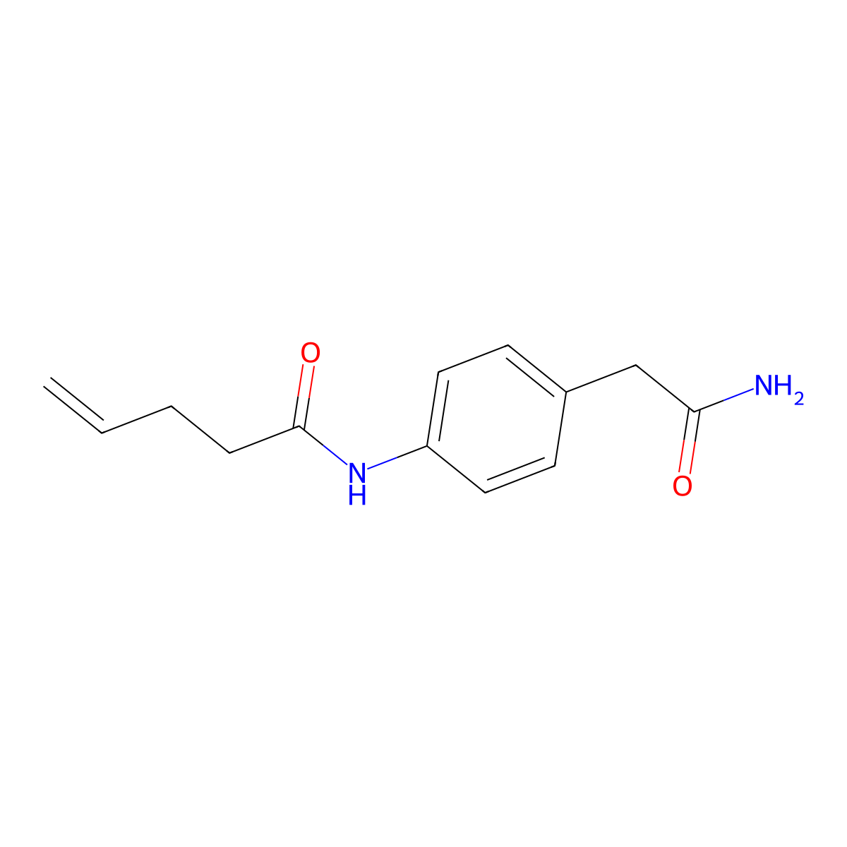 N-(4-(2-amino-2-oxoethyl)phenyl)pent-4-enamide molecular structure, CAS 1251543-12-0