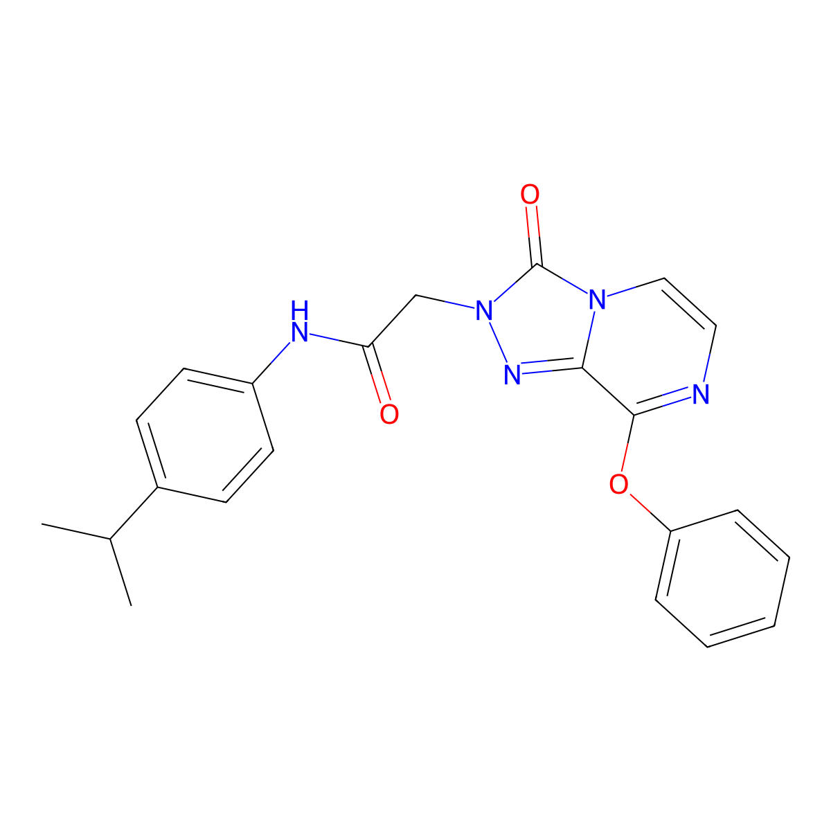 N-(4-isopropylphenyl)-2-(3-oxo-8-phenoxy-[1,2,4]triazolo[4,3-a]pyrazin-2(3H)-yl)acetamide molecular structure, CAS 1251544-07-6
