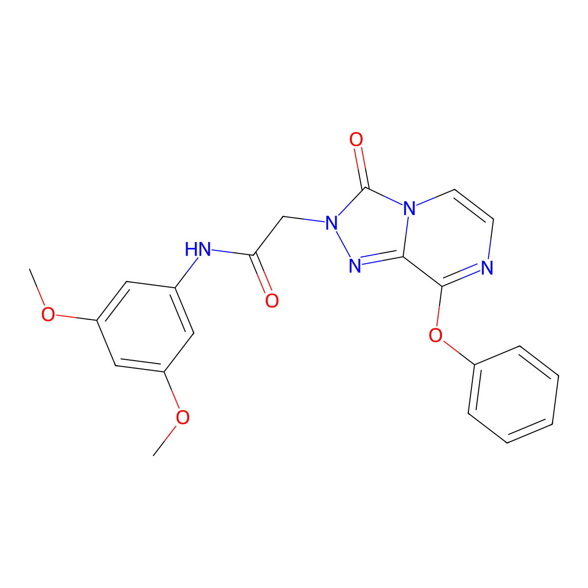 N-(3,5-dimethoxyphenyl)-2-{3-oxo-8-phenoxy-2H,3H-[1,2,4]triazolo[4,3-a]pyrazin-2-yl}acetamide molecular structure, CAS 1251544-19-0