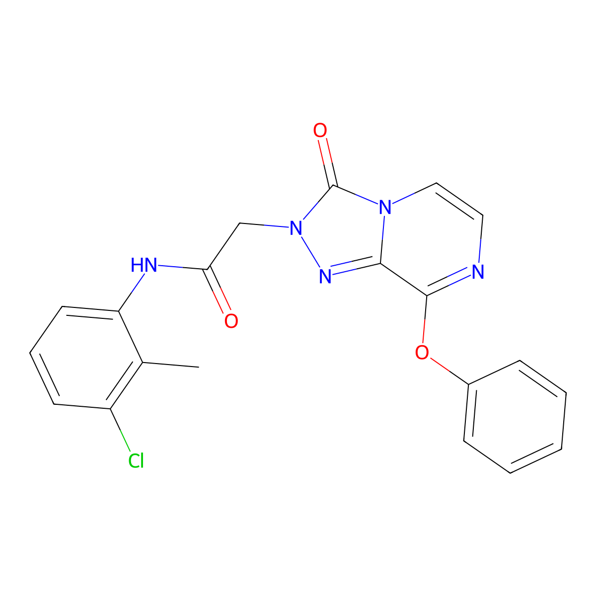 N-(3-chloro-2-methylphenyl)-2-(3-oxo-8-phenoxy-[1,2,4]triazolo[4,3-a]pyrazin-2(3H)-yl)acetamide molecular structure, CAS 1251544-29-2