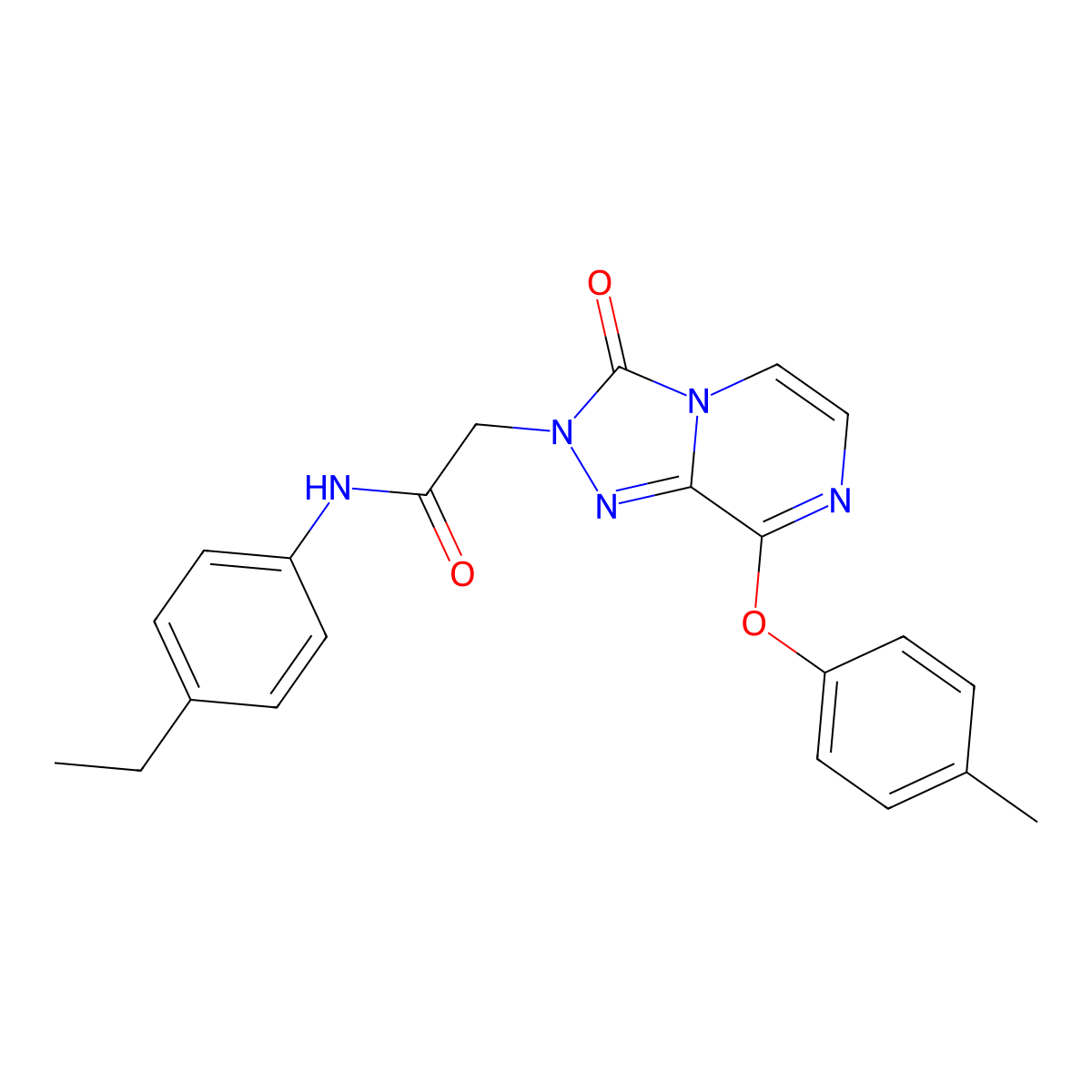 N-(4-ethylphenyl)-2-[8-(4-methylphenoxy)-3-oxo-2H,3H-[1,2,4]triazolo[4,3-a]pyrazin-2-yl]acetamide molecular structure, CAS 1251544-38-3