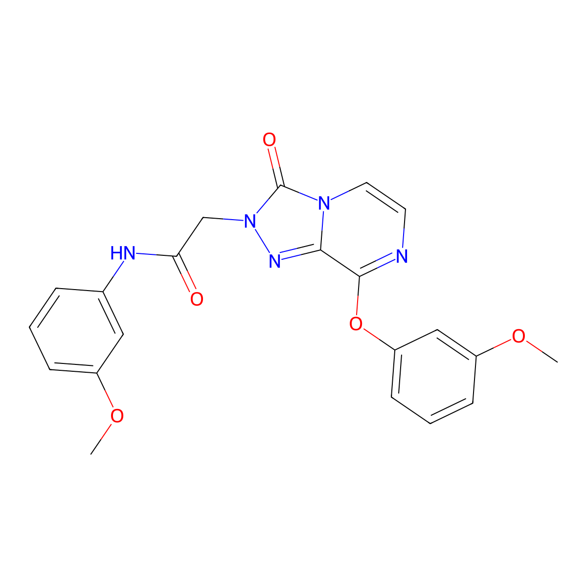 2-[8-(3-methoxyphenoxy)-3-oxo-2H,3H-[1,2,4]triazolo[4,3-a]pyrazin-2-yl]-N-(3-methoxyphenyl)acetamide molecular structure, CAS 1251544-60-1
