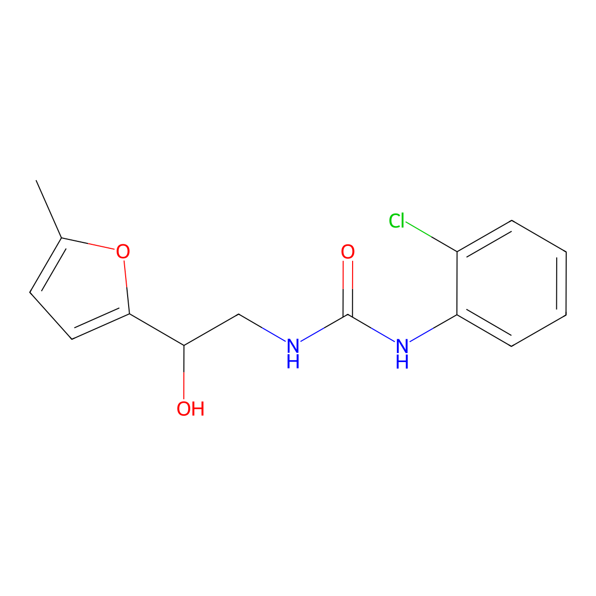 1-(2-Chlorophenyl)-3-[2-hydroxy-2-(5-methylfuran-2-yl)ethyl]urea molecular structure, CAS 1251544-75-8