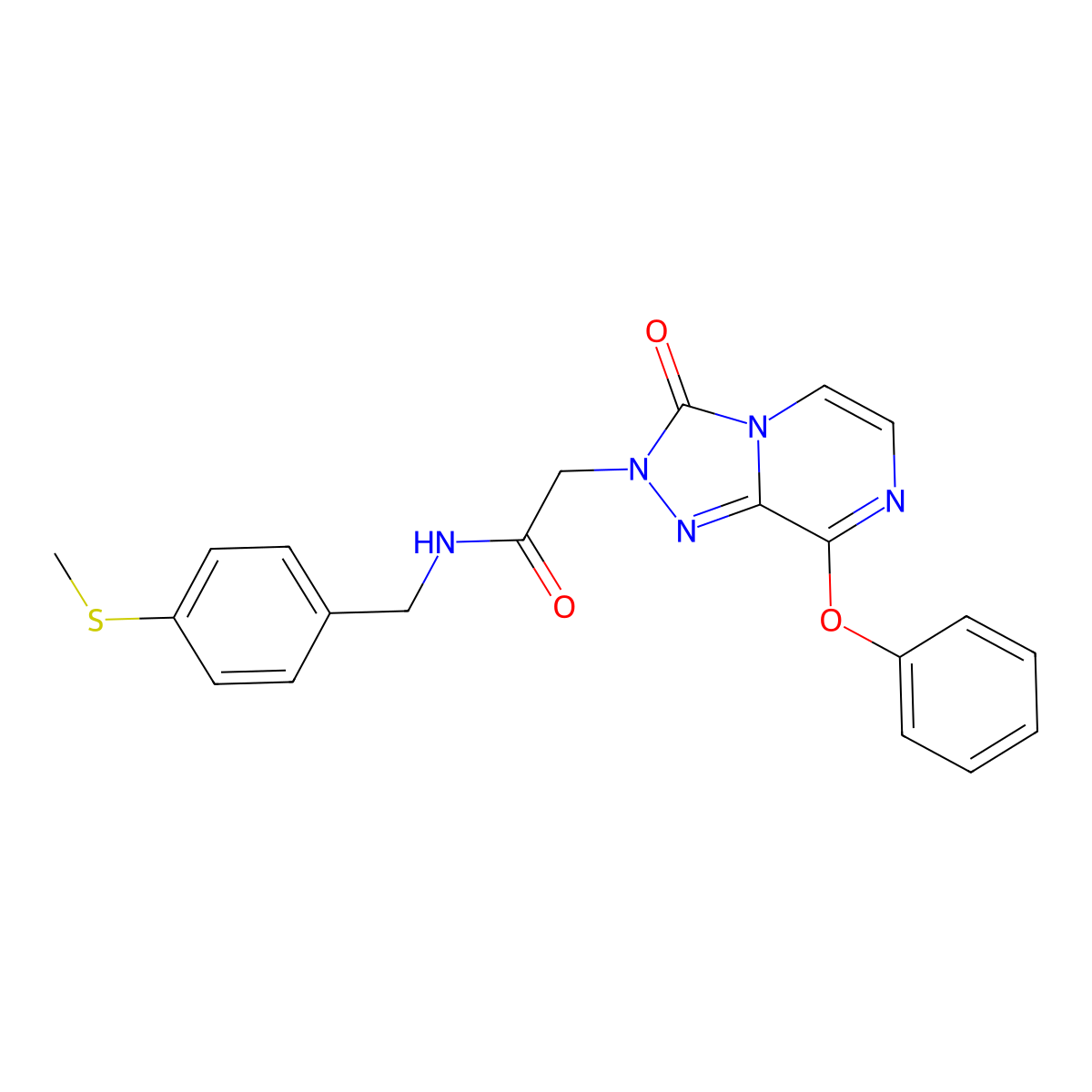 N-{[4-(methylsulfanyl)phenyl]methyl}-2-{3-oxo-8-phenoxy-2H,3H-[1,2,4]triazolo[4,3-a]pyrazin-2-yl}acetamide molecular structure, CAS 1251544-93-0