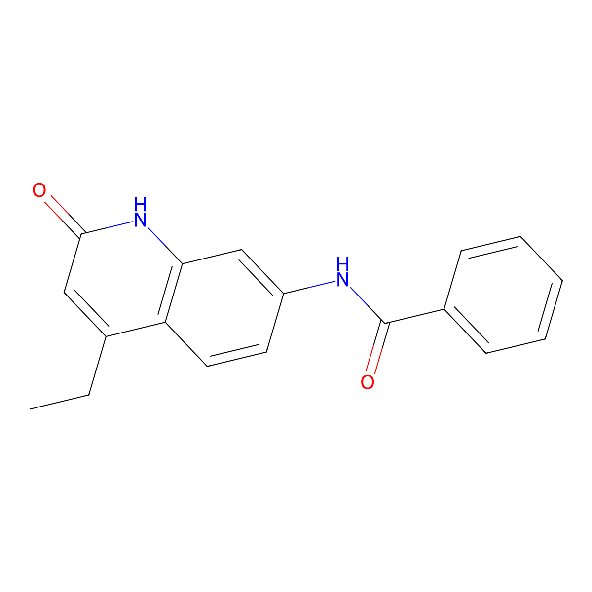 N-(4-ethyl-2-oxo-1,2-dihydroquinolin-7-yl)benzamide molecular structure, CAS 1251544-98-5
