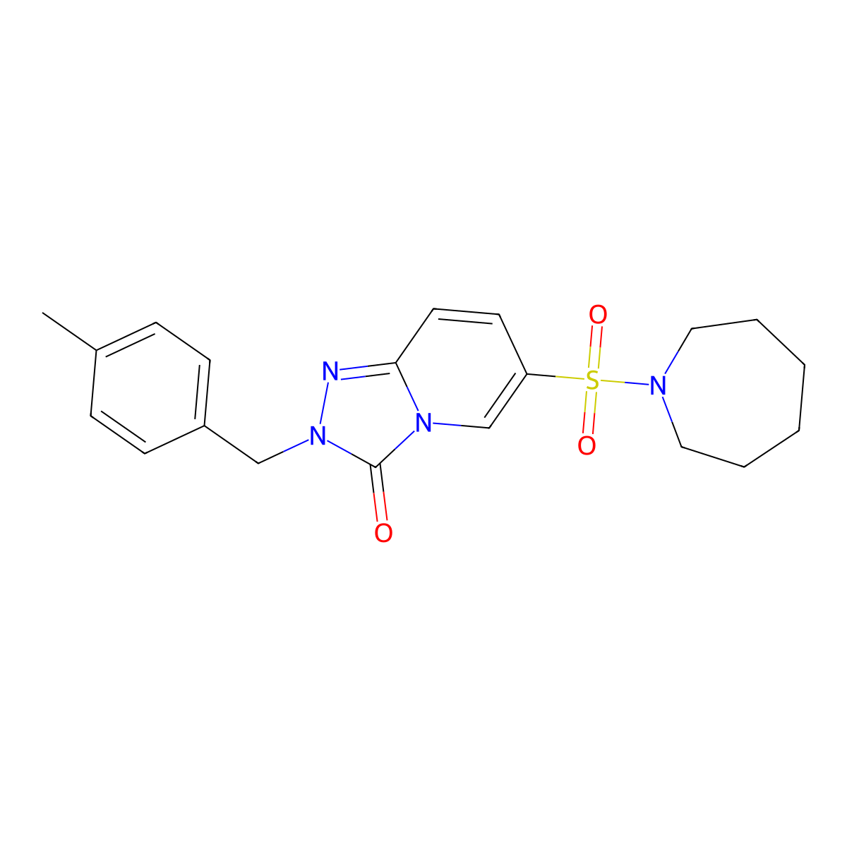 6-(azepan-1-ylsulfonyl)-2-(4-methylbenzyl)-[1,2,4]triazolo[4,3-a]pyridin-3(2H)-one molecular structure, CAS 1251545-05-7