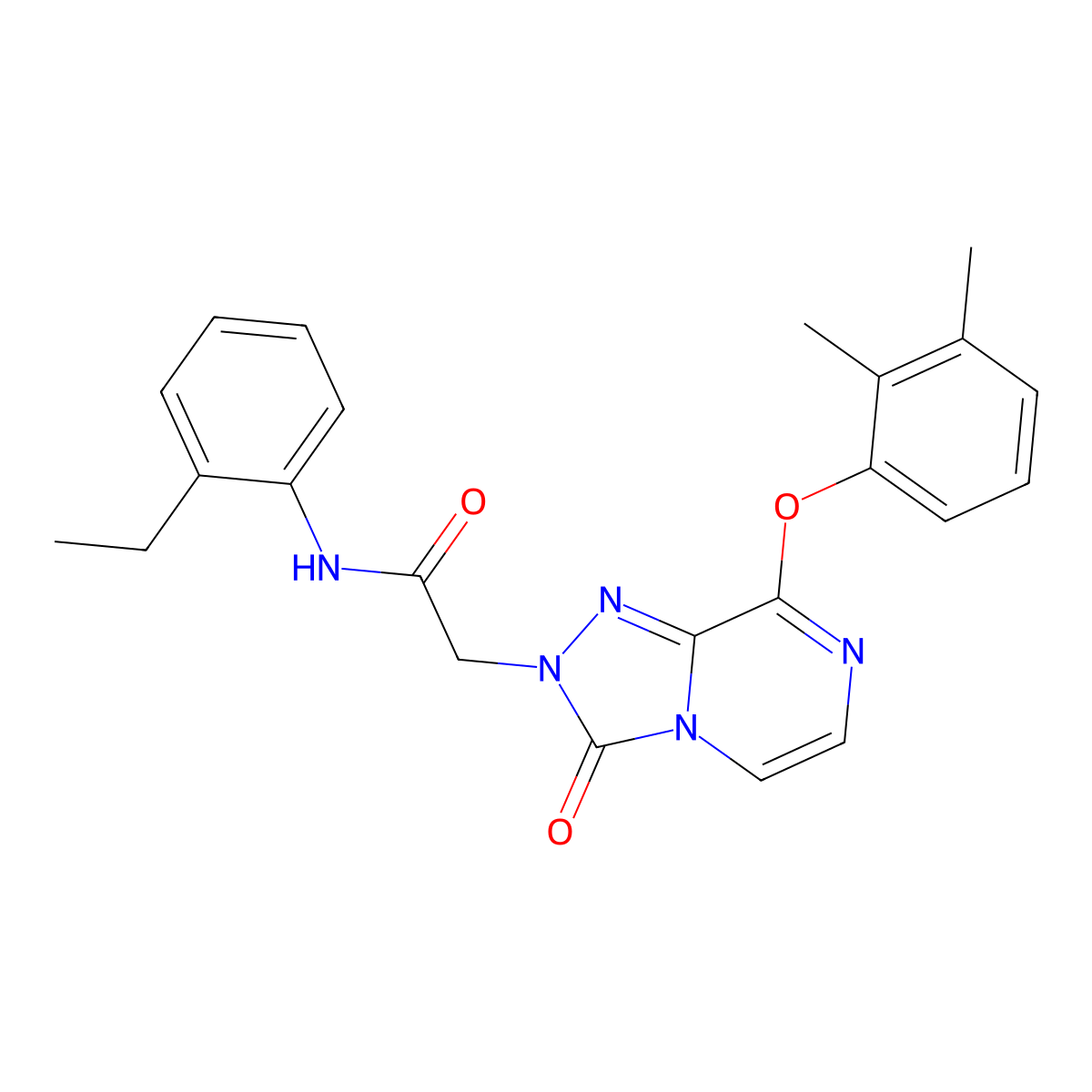 2-(8-(2,3-dimethylphenoxy)-3-oxo-[1,2,4]triazolo[4,3-a]pyrazin-2(3H)-yl)-N-(2-ethylphenyl)acetamide molecular structure, CAS 1251545-09-1