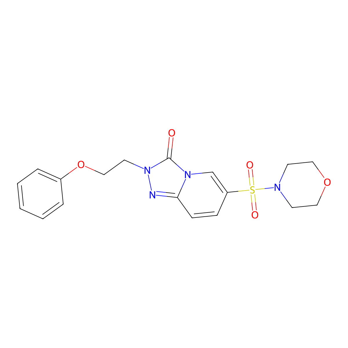 6-(morpholinosulfonyl)-2-(2-phenoxyethyl)-[1,2,4]triazolo[4,3-a]pyridin-3(2H)-one molecular structure, CAS 1251545-13-7