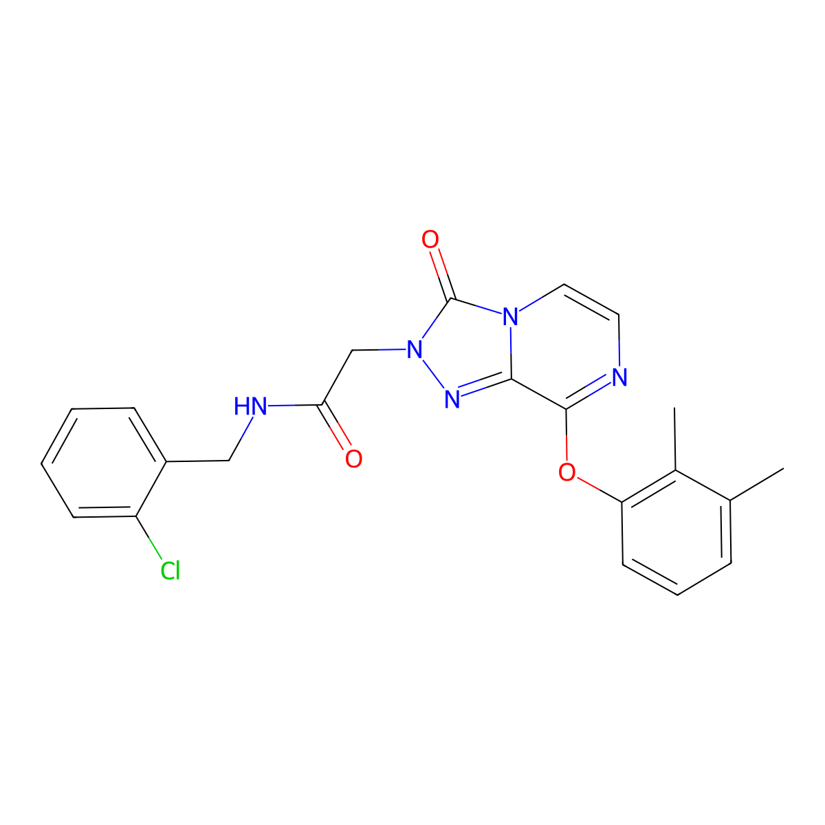 N-(2-chlorobenzyl)-2-(8-(2,3-dimethylphenoxy)-3-oxo-[1,2,4]triazolo[4,3-a]pyrazin-2(3H)-yl)acetamide molecular structure, CAS 1251545-18-2