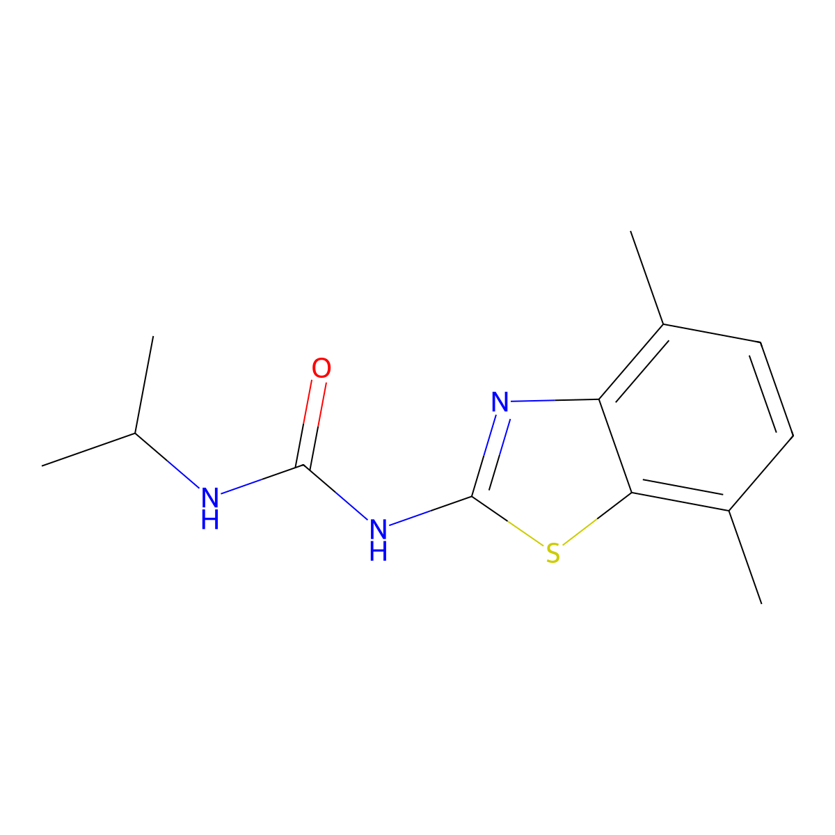 1-(4,7-Dimethylbenzo[d]thiazol-2-yl)-3-isopropylurea molecular structure, CAS 1251545-41-1