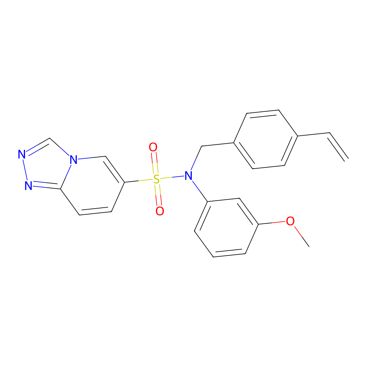 N-[(4-Ethenylphenyl)methyl]-N-(3-methoxyphenyl)-[1,2,4]triazolo[4,3-A]pyridine-6-sulfonamide molecular structure, CAS 1251545-58-0