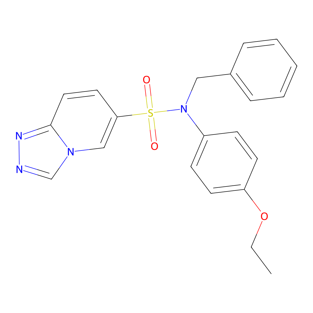 N-benzyl-N-(4-ethoxyphenyl)-[1,2,4]triazolo[4,3-a]pyridine-6-sulfonamide molecular structure, CAS 1251545-71-7