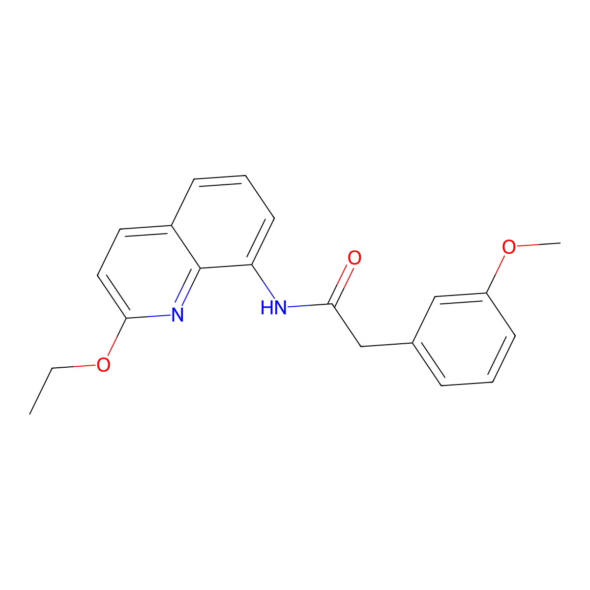N-(2-ethoxyquinolin-8-yl)-2-(3-methoxyphenyl)acetamide molecular structure, CAS 1251546-06-1
