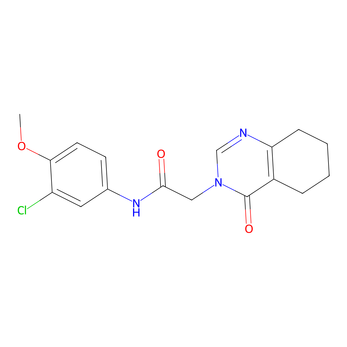N-(3-chloro-4-methoxyphenyl)-2-(4-oxo-5,6,7,8-tetrahydroquinazolin-3(4H)-yl)acetamide molecular structure, CAS 1251546-11-8