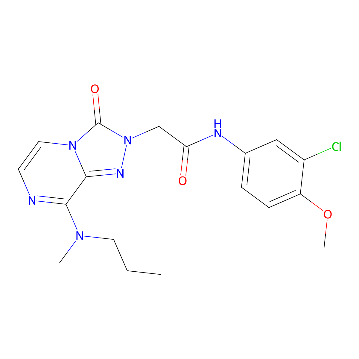 N-(3-chloro-4-methoxyphenyl)-2-(8-(methyl(propyl)amino)-3-oxo-[1,2,4]triazolo[4,3-a]pyrazin-2(3H)-yl)acetamide molecular structure, CAS 1251546-32-3