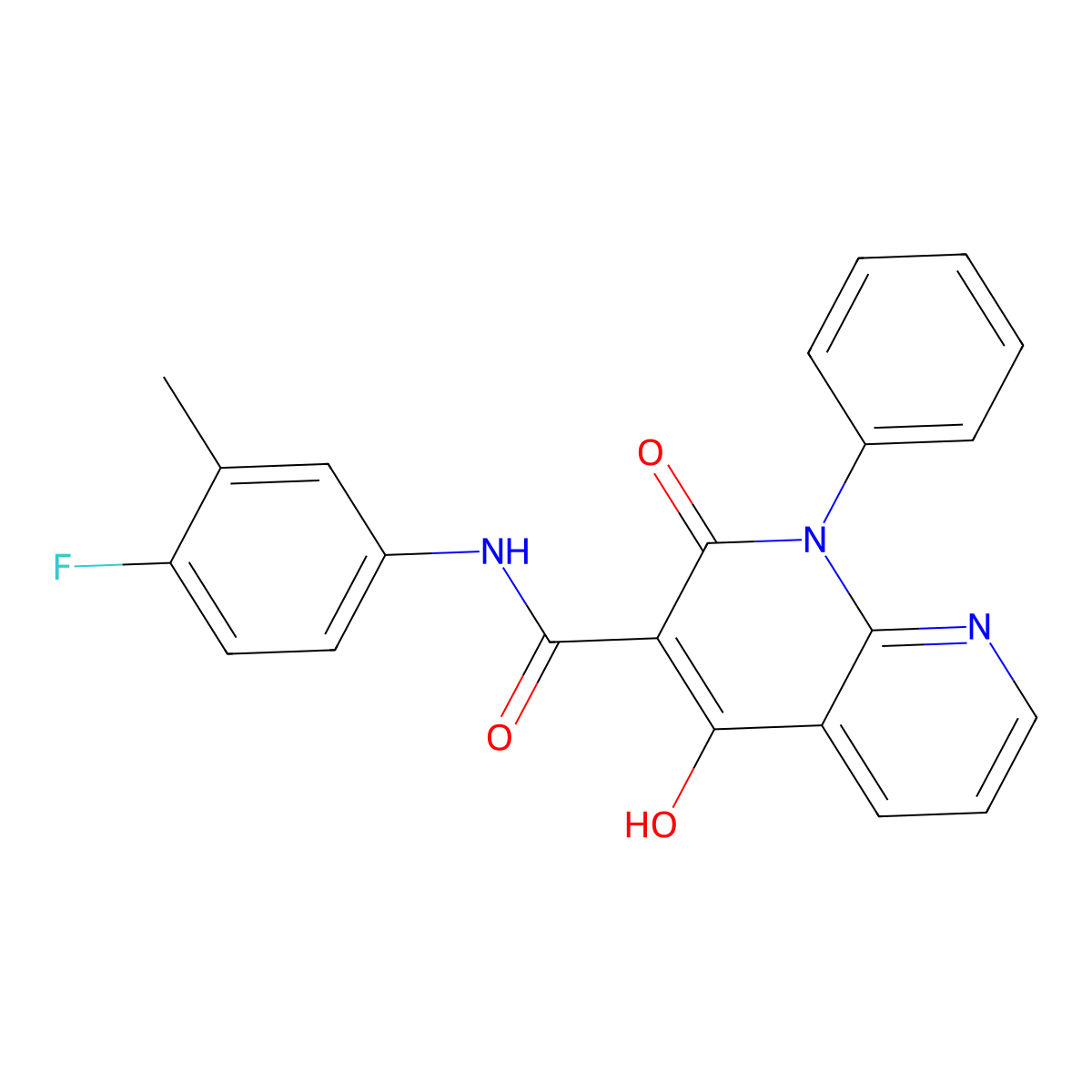 N-(4-fluoro-3-methylphenyl)-4-hydroxy-2-oxo-1-phenyl-1,2-dihydro-1,8-naphthyridine-3-carboxamide molecular structure, CAS 1251546-81-2