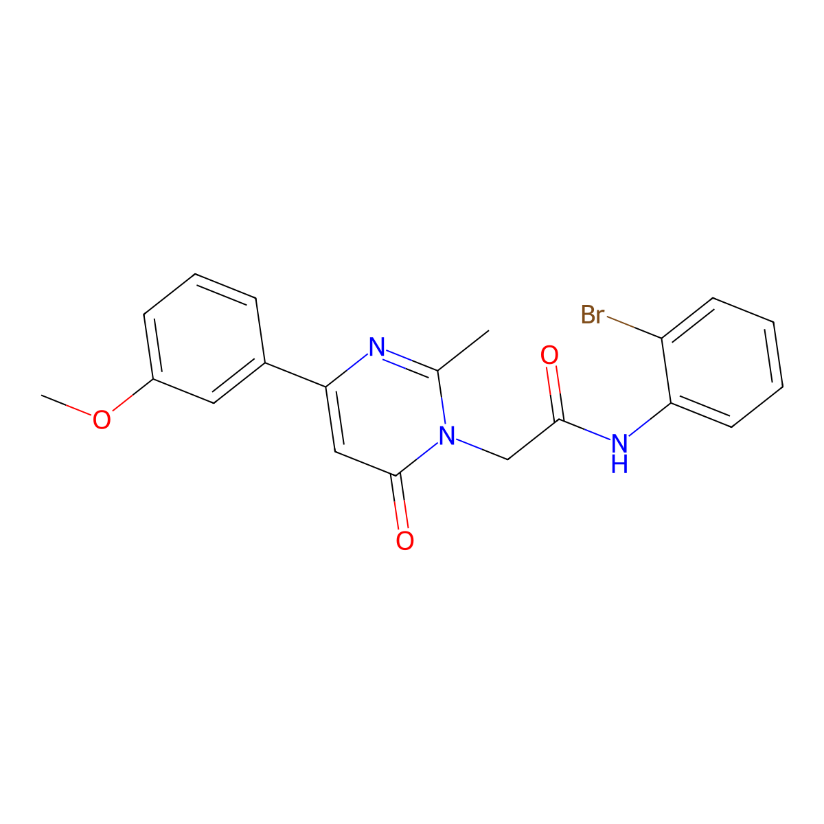N-(2-bromophenyl)-2-(4-(3-methoxyphenyl)-2-methyl-6-oxopyrimidin-1(6H)-yl)acetamide molecular structure, CAS 1251546-82-3
