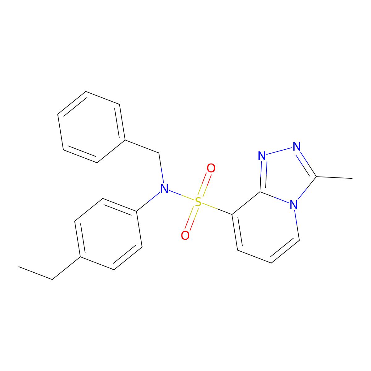 N-benzyl-N-(4-ethylphenyl)-3-methyl-[1,2,4]triazolo[4,3-a]pyridine-8-sulfonamide molecular structure, CAS 1251547-19-9