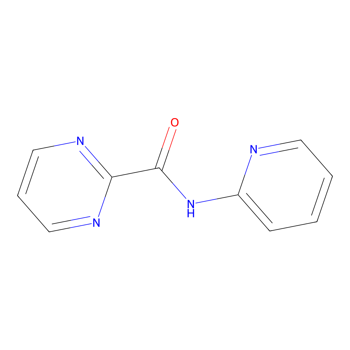 N-(pyridin-2-yl)pyrimidine-2-carboxamide molecular structure, CAS 1251547-37-1