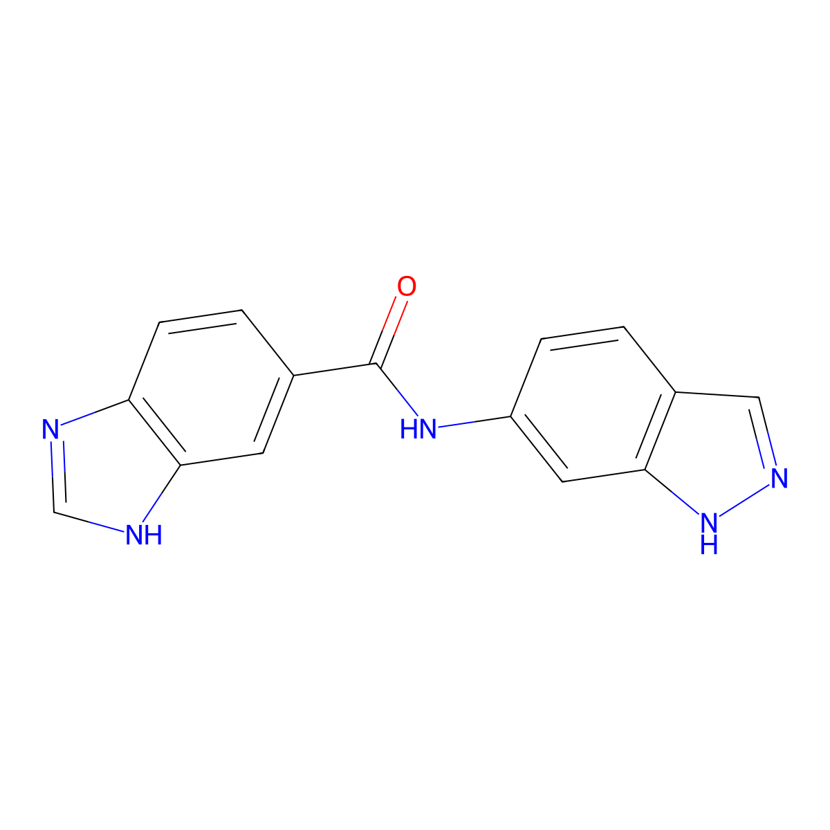 N-(1H-indazol-6-yl)-1H-1,3-benzodiazole-5-carboxamide molecular structure, CAS 1251548-84-1