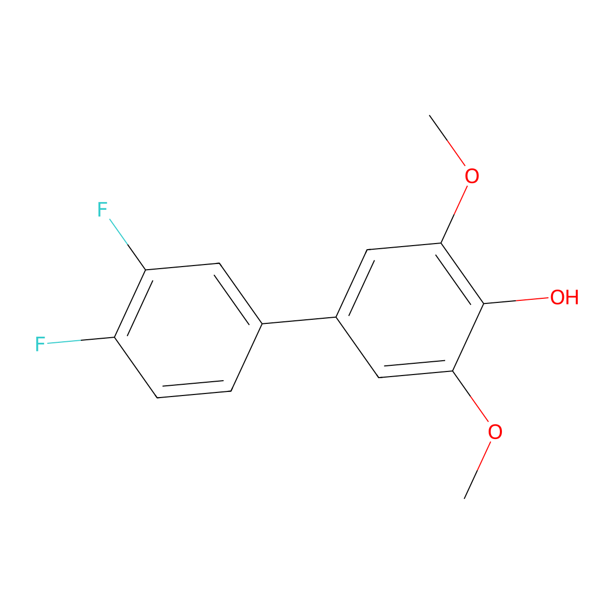 3'',4''-Difluoro-3,5-dimethoxybiphenyl-4-ol molecular structure, CAS 1251549-24-2
