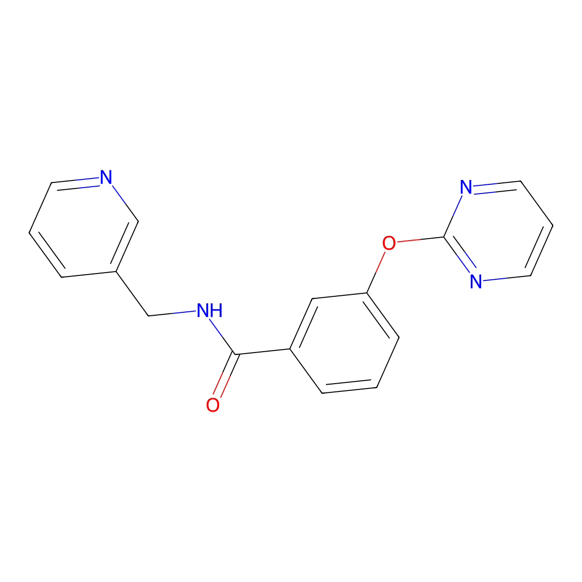 N-(pyridin-3-ylmethyl)-3-(pyrimidin-2-yloxy)benzamide molecular structure, CAS 1251549-71-9