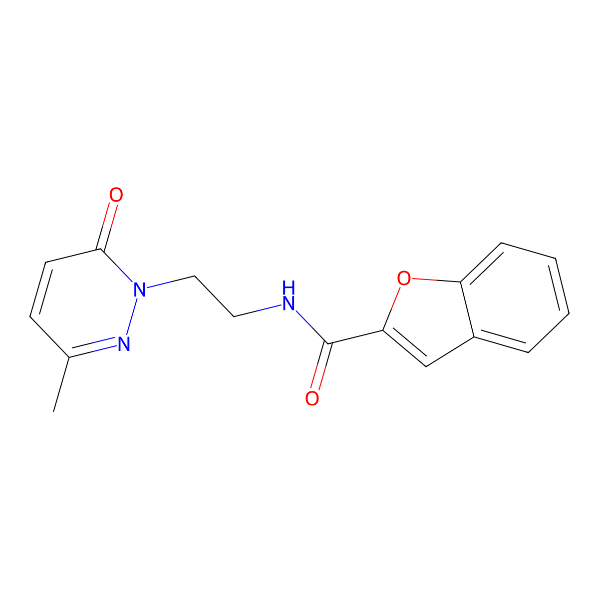 N-(2-(3-methyl-6-oxopyridazin-1(6H)-yl)ethyl)benzofuran-2-carboxamide molecular structure, CAS 1251549-96-8