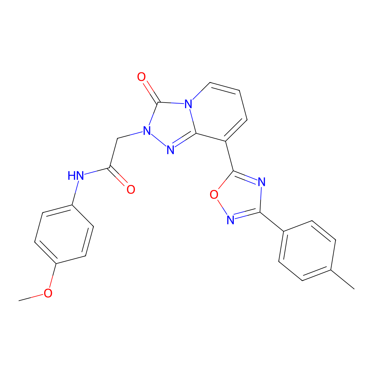 N-(4-methoxyphenyl)-2-{8-[3-(4-methylphenyl)-1,2,4-oxadiazol-5-yl]-3-oxo-2H,3H-[1,2,4]triazolo[4,3-a]pyridin-2-yl}acetamide molecular structure, CAS 1251550-29-4