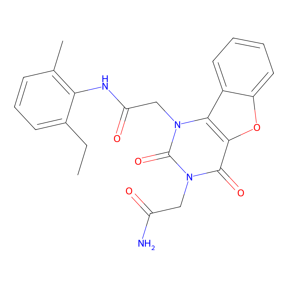 2-(3-(2-amino-2-oxoethyl)-2,4-dioxo-3,4-dihydrobenzofuro[3,2-d]pyrimidin-1(2H)-yl)-N-(2-ethyl-6-methylphenyl)acetamide molecular structure, CAS 1251550-57-8