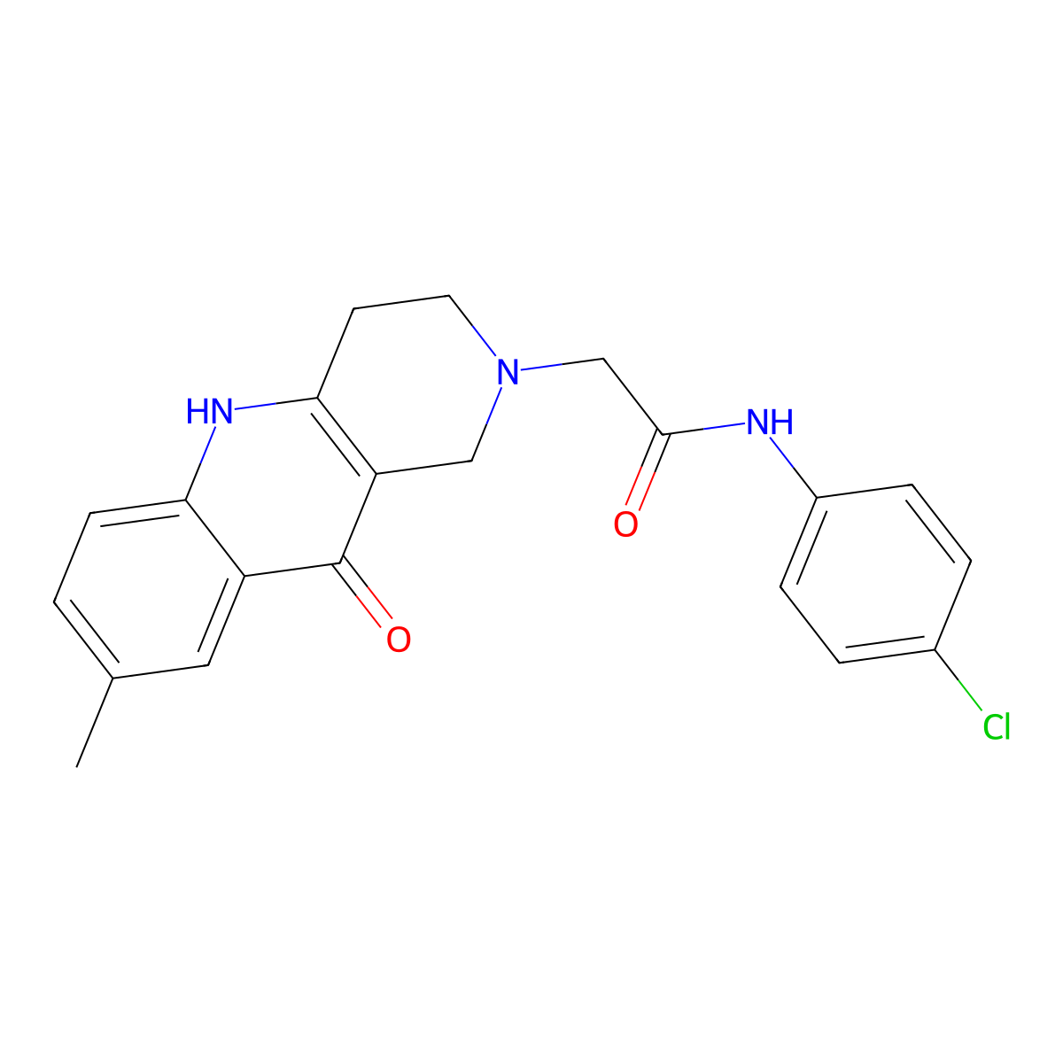 N-(4-chlorophenyl)-2-(8-methyl-10-oxo-3,4-dihydrobenzo[b][1,6]naphthyridin-2(1H,5H,10H)-yl)acetamide molecular structure, CAS 1251550-69-2