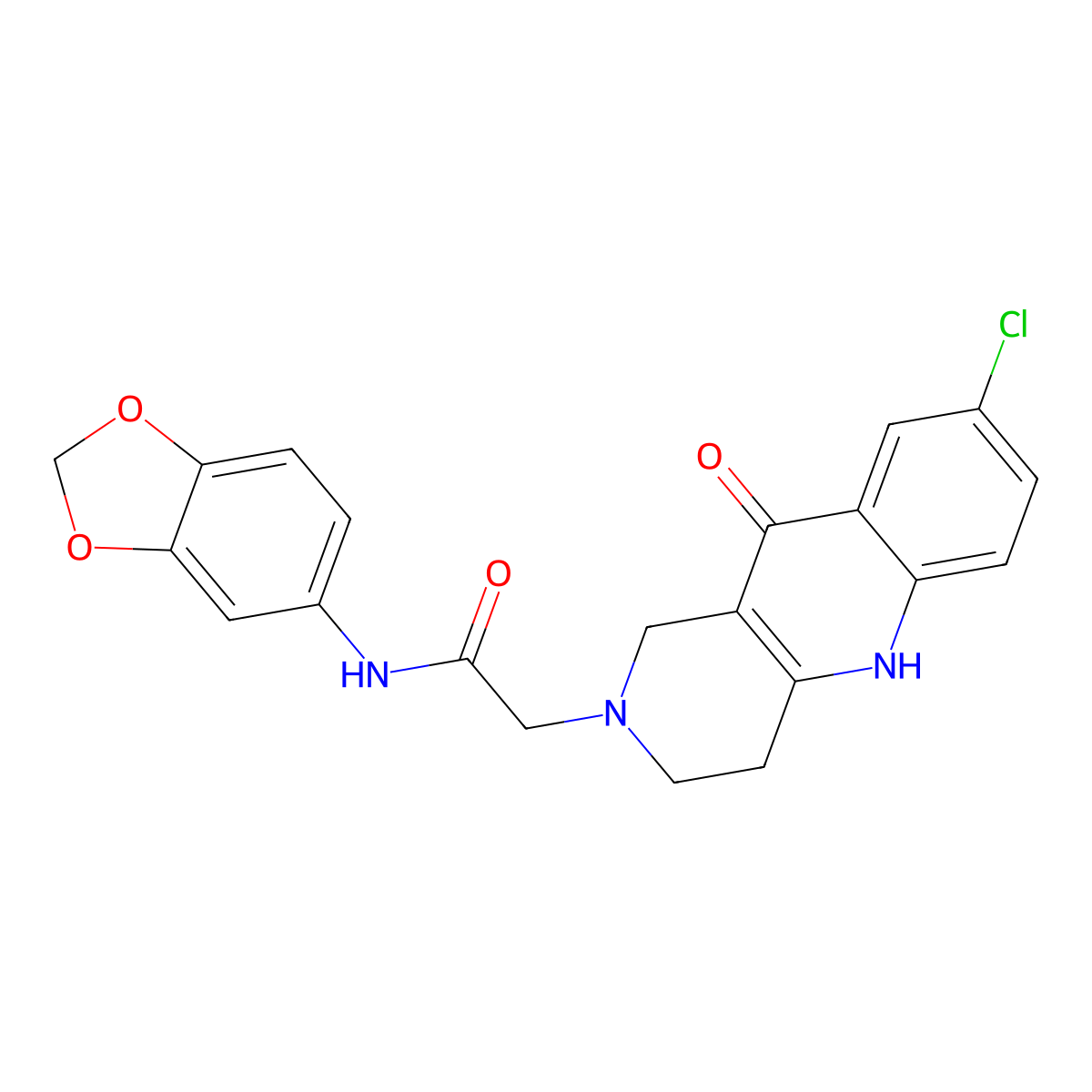 N-(benzo[d][1,3]dioxol-5-yl)-2-(8-chloro-10-oxo-3,4-dihydrobenzo[b][1,6]naphthyridin-2(1H,5H,10H)-yl)acetamide molecular structure, CAS 1251550-76-1