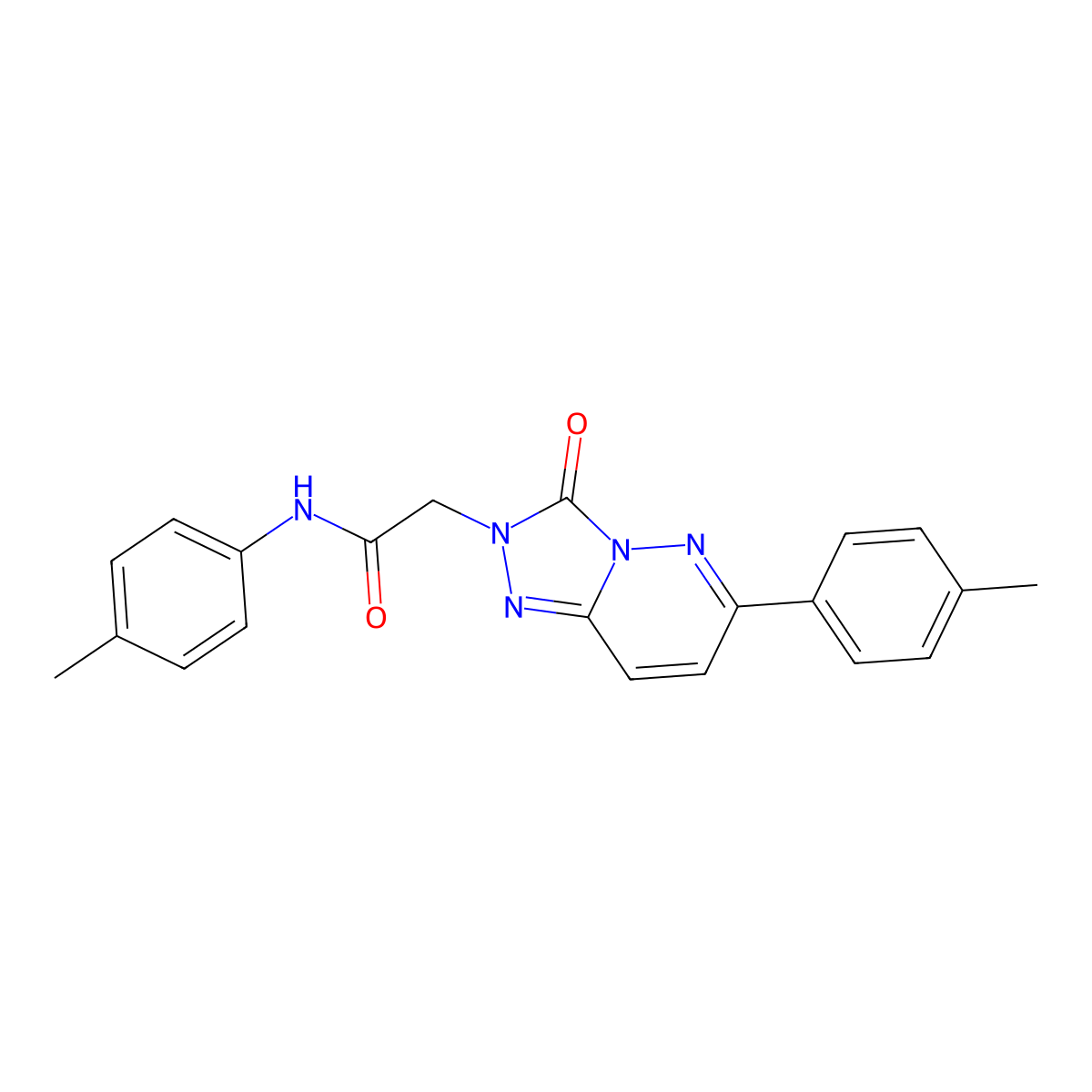 2-(3-oxo-6-(p-tolyl)-[1,2,4]triazolo[4,3-b]pyridazin-2(3H)-yl)-N-(p-tolyl)acetamide molecular structure, CAS 1251550-89-6