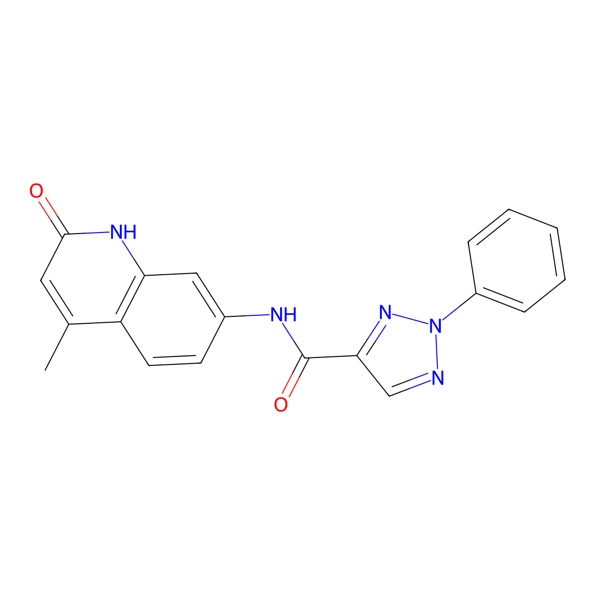 N-(4-methyl-2-oxo-1,2-dihydroquinolin-7-yl)-2-phenyl-2H-1,2,3-triazole-4-carboxamide molecular structure, CAS 1251551-02-6