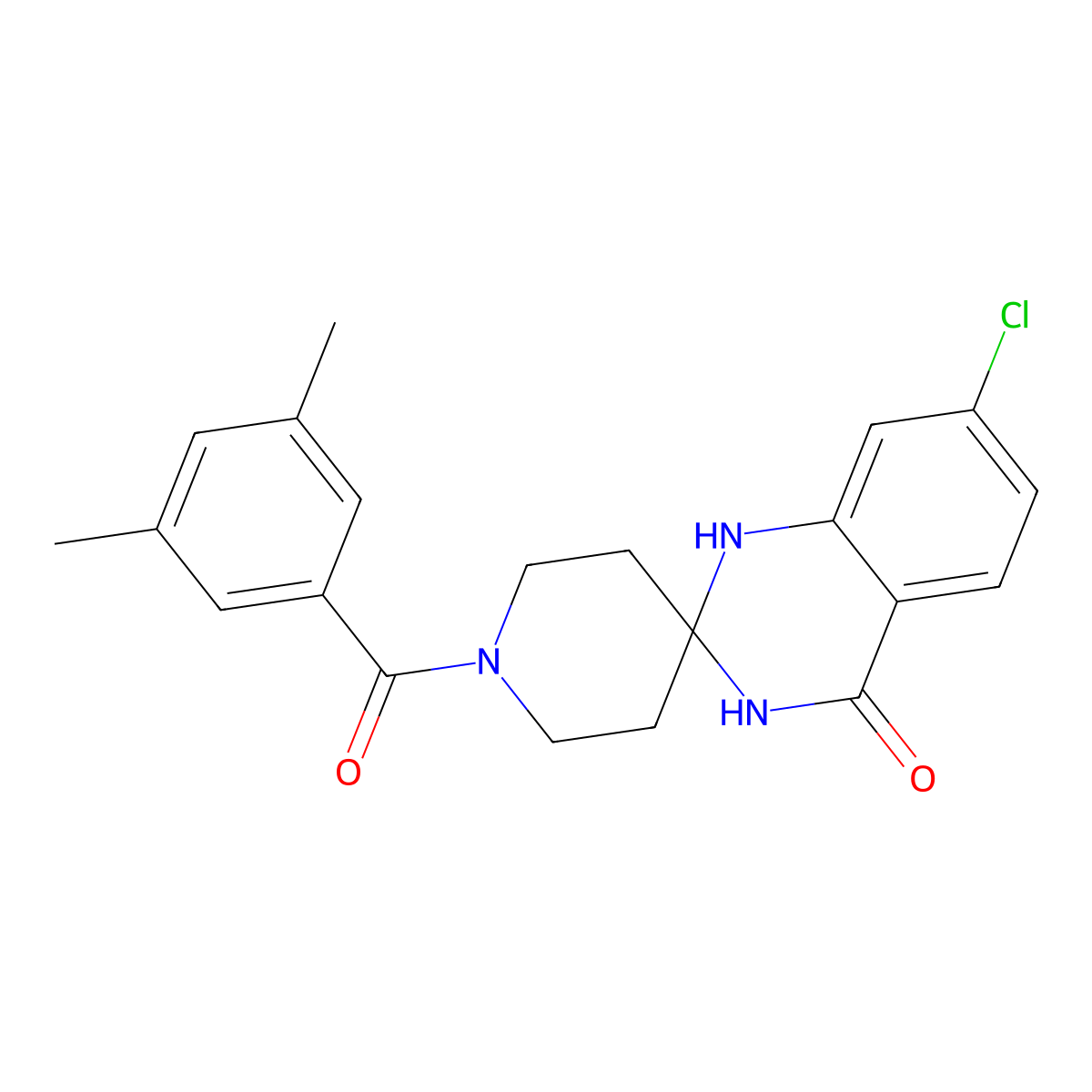 7'-chloro-1-(3,5-dimethylbenzoyl)-1'H-spiro[piperidine-4,2'-quinazolin]-4'(3'H)-one molecular structure, CAS 1251551-20-8