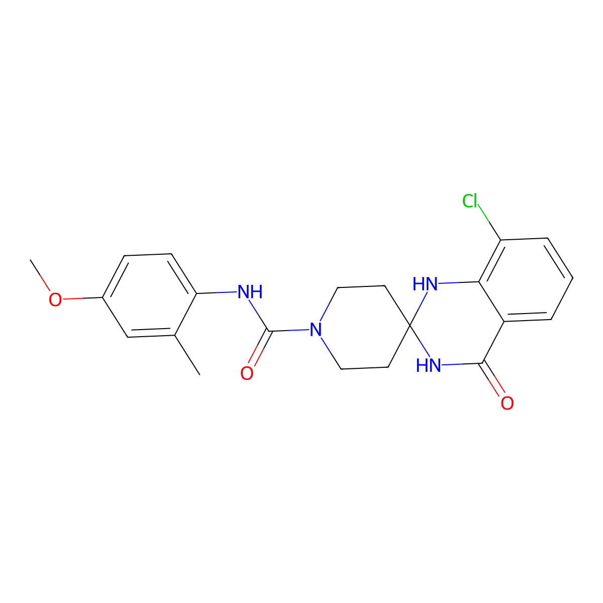 8'-chloro-N-(4-methoxy-2-methylphenyl)-4'-oxo-3',4'-dihydro-1'H-spiro[piperidine-4,2'-quinazoline]-1-carboxamide molecular structure, CAS 1251551-28-6