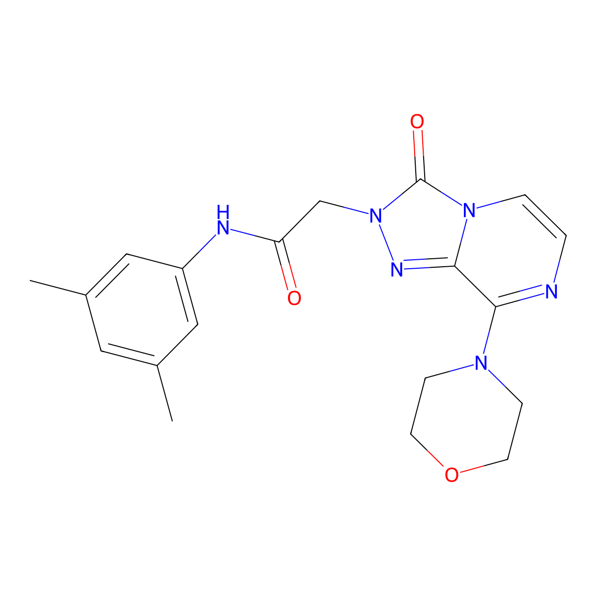 N-(3,5-dimethylphenyl)-2-[8-(morpholin-4-yl)-3-oxo-2H,3H-[1,2,4]triazolo[4,3-a]pyrazin-2-yl]acetamide molecular structure, CAS 1251551-75-3