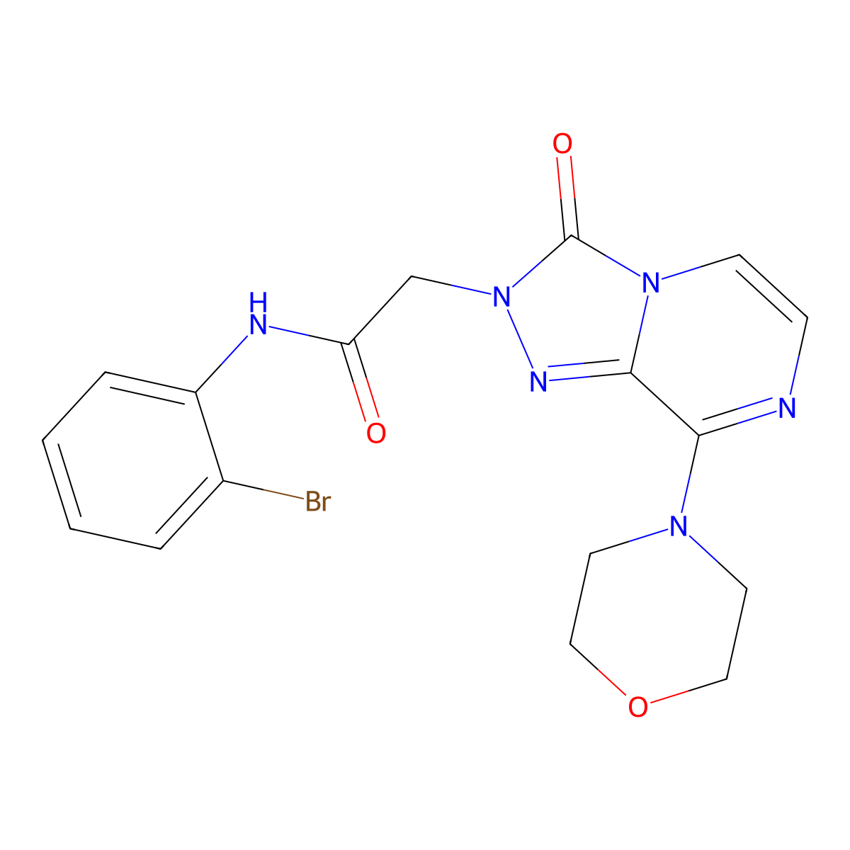 N-(2-bromophenyl)-2-(8-morpholino-3-oxo-[1,2,4]triazolo[4,3-a]pyrazin-2(3H)-yl)acetamide molecular structure, CAS 1251551-82-2