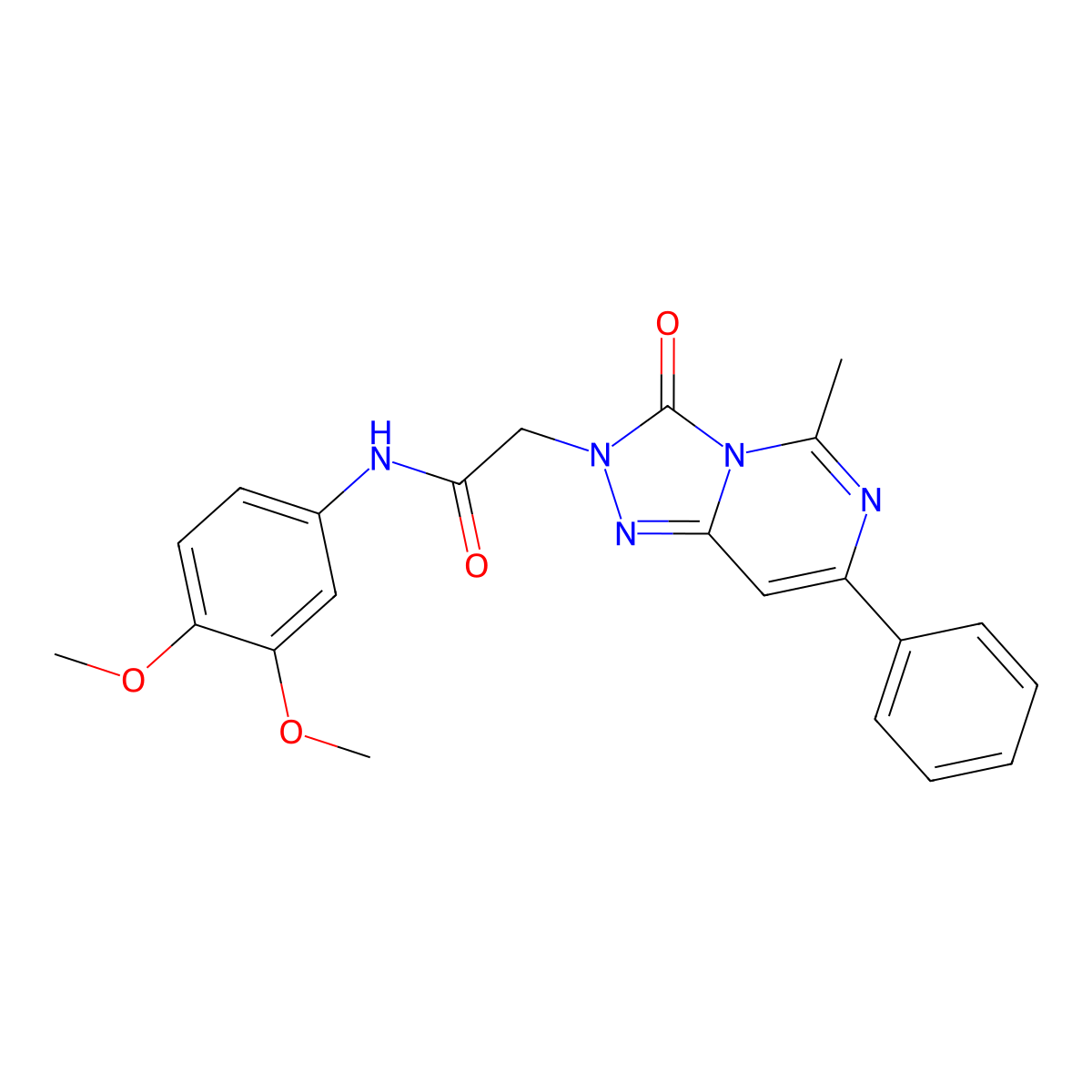N-(3,4-dimethoxyphenyl)-2-{5-methyl-3-oxo-7-phenyl-2H,3H-[1,2,4]triazolo[4,3-c]pyrimidin-2-yl}acetamide molecular structure, CAS 1251551-84-4