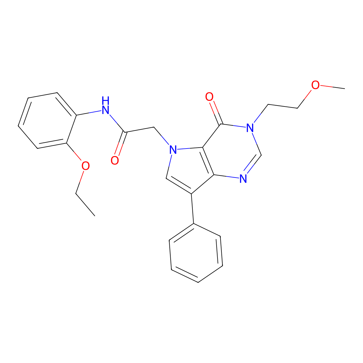 N-(2-ethoxyphenyl)-2-[3-(2-methoxyethyl)-4-oxo-7-phenyl-3,4-dihydro-5H-pyrrolo[3,2-d]pyrimidin-5-yl]acetamide molecular structure, CAS 1251551-90-2
