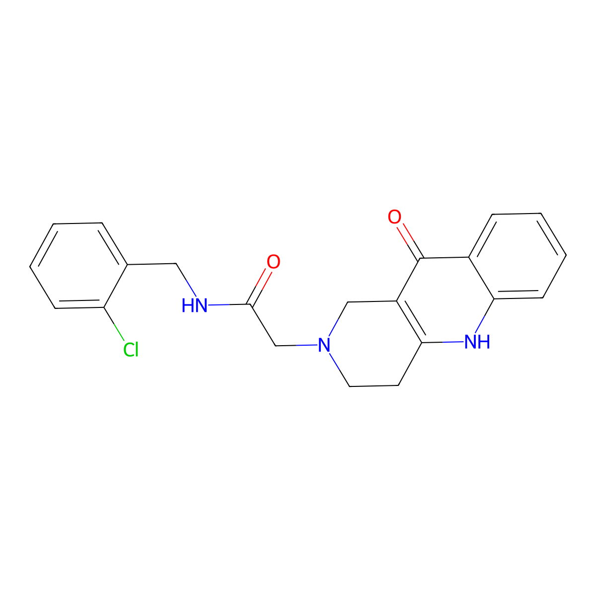 N-(2-chlorobenzyl)-2-(10-oxo-3,4-dihydrobenzo[b][1,6]naphthyridin-2(1H,5H,10H)-yl)acetamide molecular structure, CAS 1251552-24-5