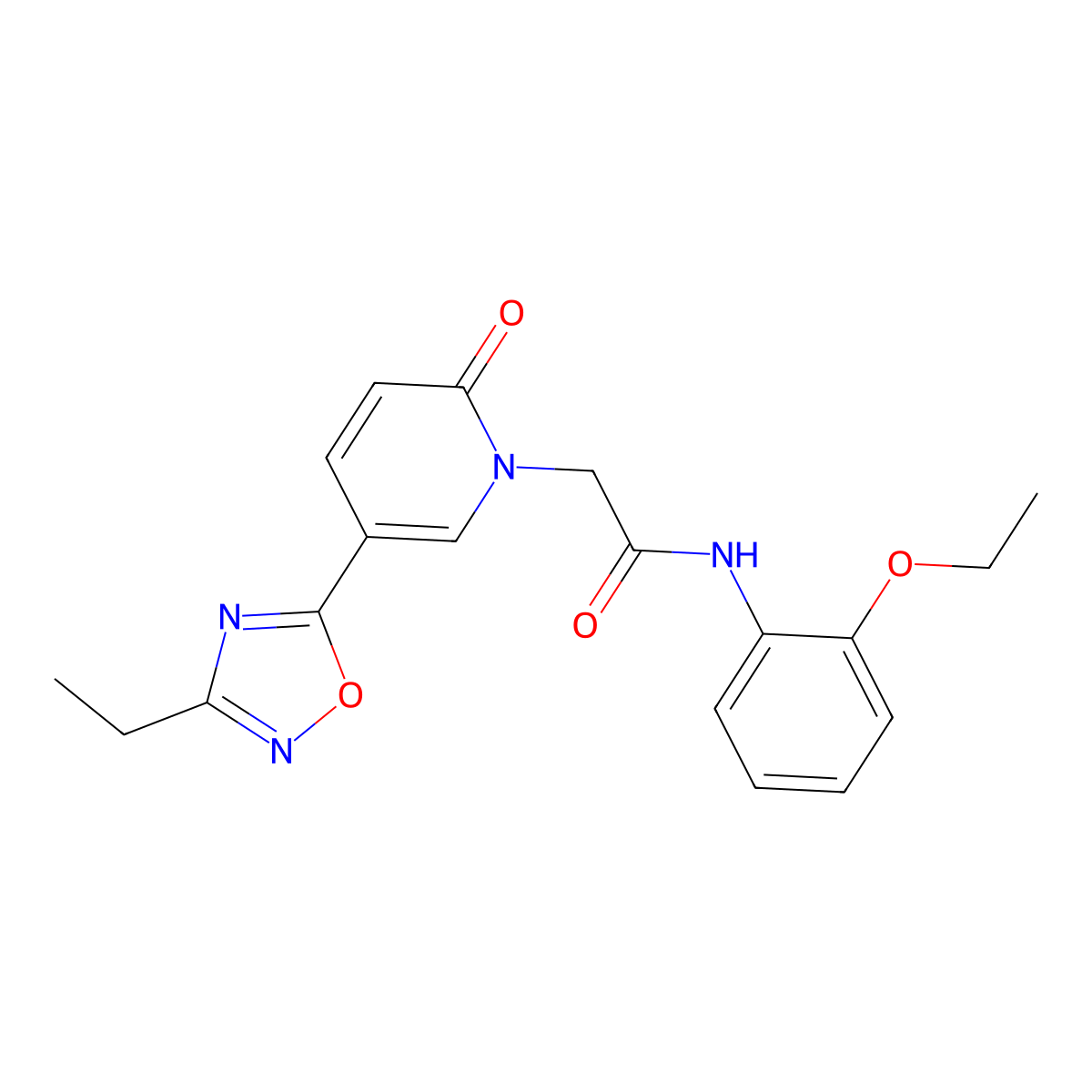 N-(2-ethoxyphenyl)-2-(5-(3-ethyl-1,2,4-oxadiazol-5-yl)-2-oxopyridin-1(2H)-yl)acetamide molecular structure, CAS 1251552-71-2
