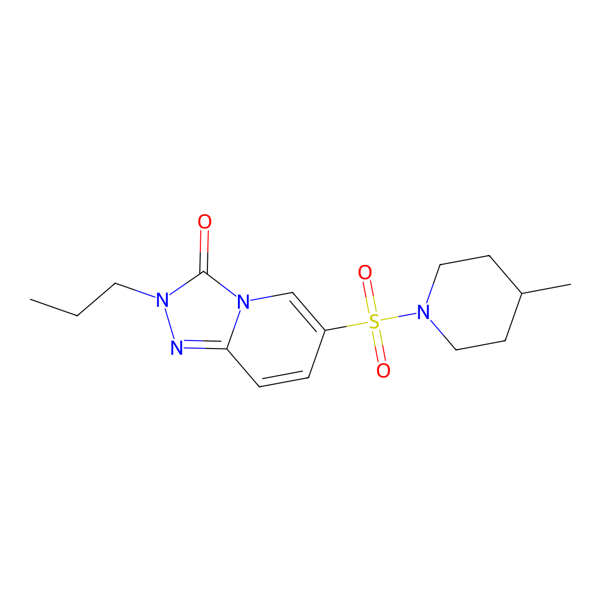 6-[(4-methylpiperidin-1-yl)sulfonyl]-2-propyl-2H,3H-[1,2,4]triazolo[4,3-a]pyridin-3-one molecular structure, CAS 1251553-10-2