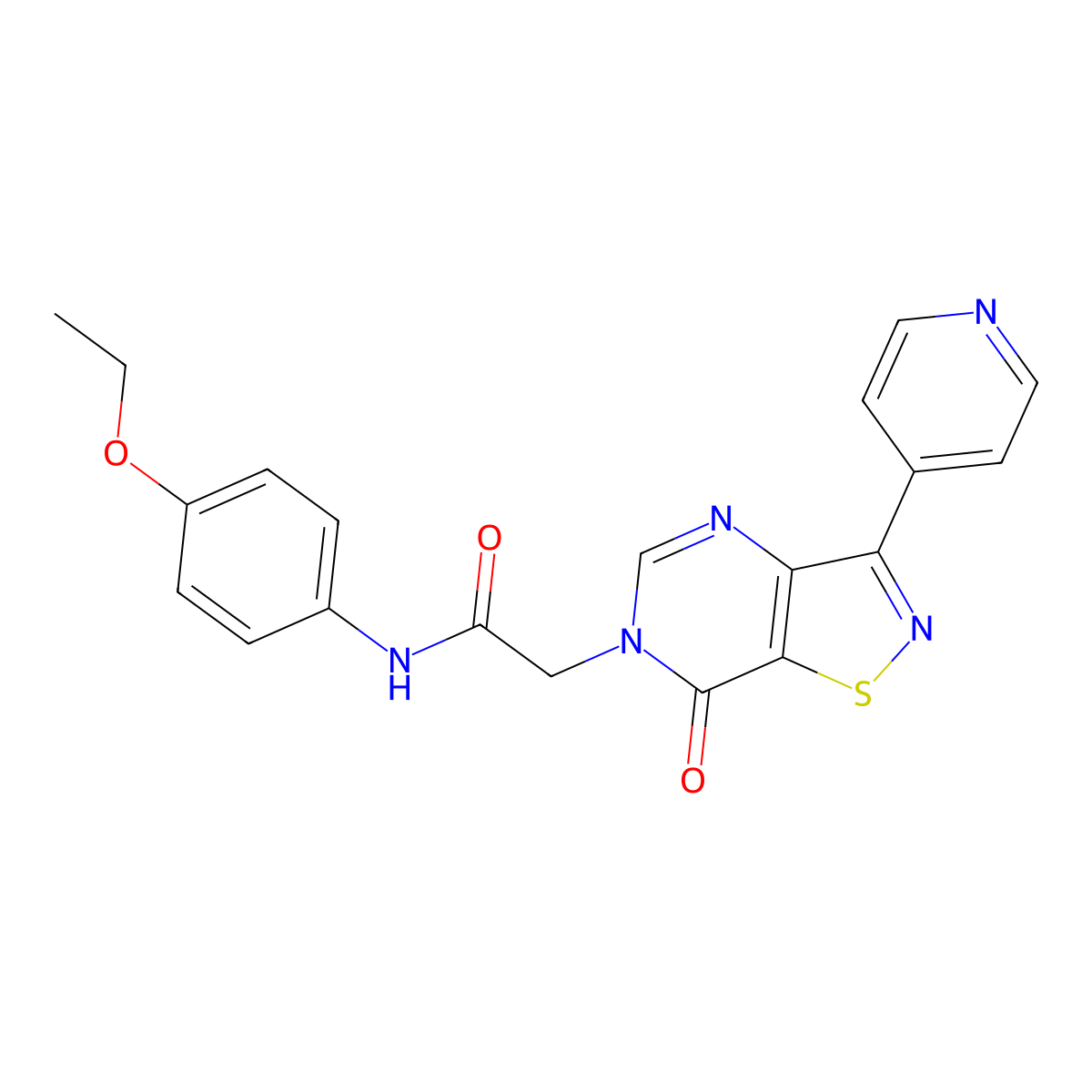 N-(4-ethoxyphenyl)-2-(7-oxo-3-(pyridin-4-yl)isothiazolo[4,5-d]pyrimidin-6(7H)-yl)acetamide molecular structure, CAS 1251553-38-4