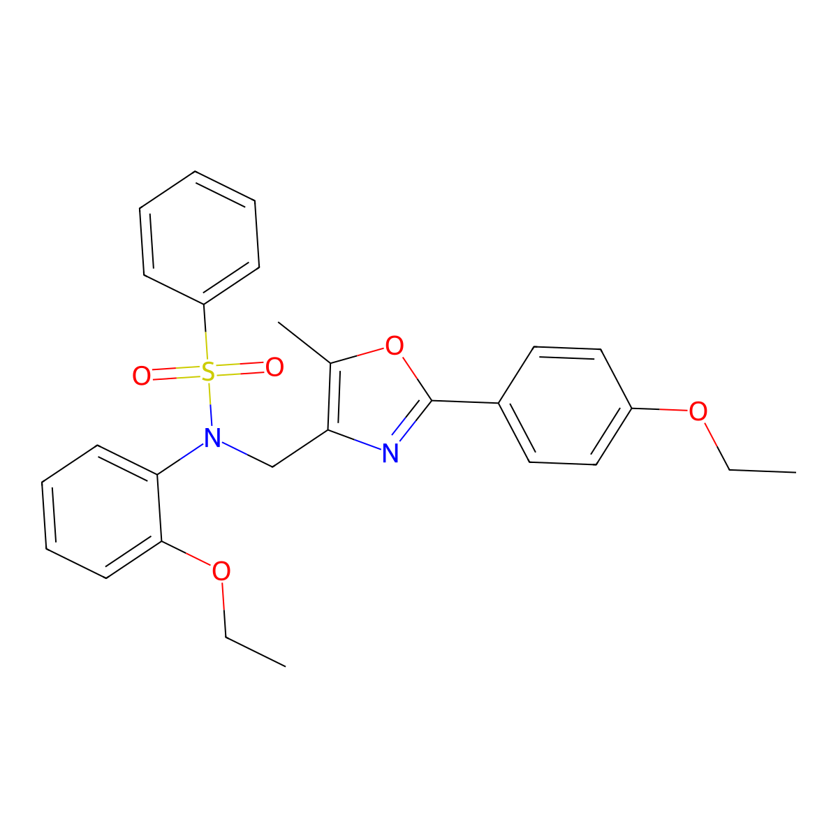N-(2-ethoxyphenyl)-N-((2-(4-ethoxyphenyl)-5-methyloxazol-4-yl)methyl)benzenesulfonamide molecular structure, CAS 1251553-40-8