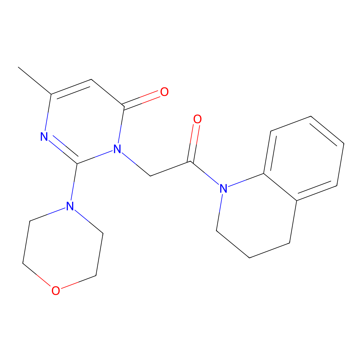 3-(2-(3,4-dihydroquinolin-1(2H)-yl)-2-oxoethyl)-6-methyl-2-morpholinopyrimidin-4(3H)-one molecular structure, CAS 1251553-60-2