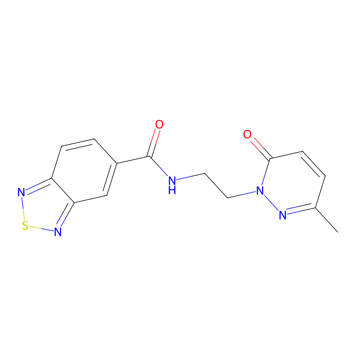 N-(2-(3-methyl-6-oxopyridazin-1(6H)-yl)ethyl)benzo[c][1,2,5]thiadiazole-5-carboxamide molecular structure, CAS 1251556-95-2