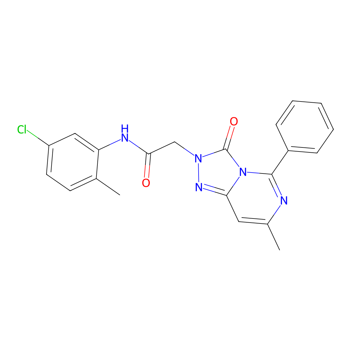 N-(5-chloro-2-methylphenyl)-2-{7-methyl-3-oxo-5-phenyl-2H,3H-[1,2,4]triazolo[4,3-c]pyrimidin-2-yl}acetamide molecular structure, CAS 1251557-43-3