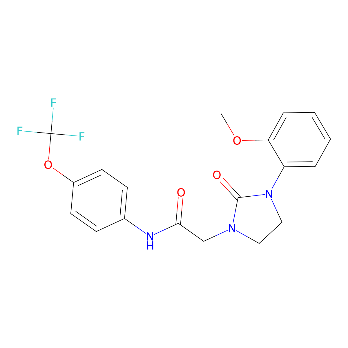 2-[3-(2-methoxyphenyl)-2-oxoimidazolidin-1-yl]-N-[4-(trifluoromethoxy)phenyl]acetamide molecular structure, CAS 1251557-59-1